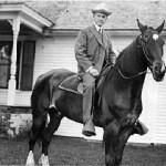 President Coolidge and horse